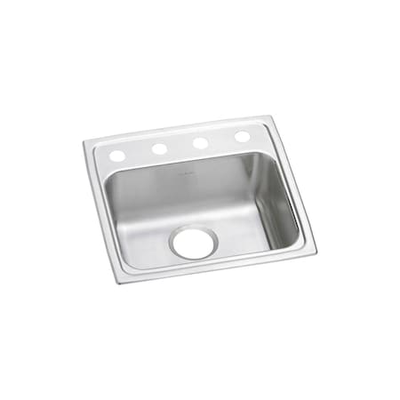 Elkay 16 in x 13.5 in, 1, Drop-in, Stainless Steel LRAD191950OS4
